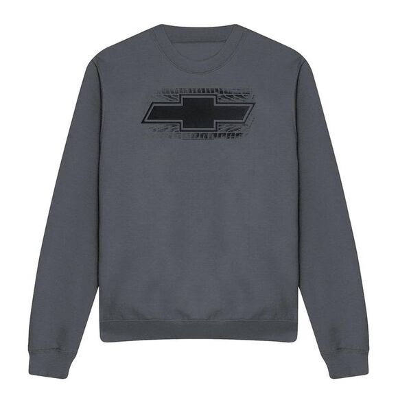 Chevrolet Unisex Adult Bowtie Burnout Sweatshirt / Charcoal
